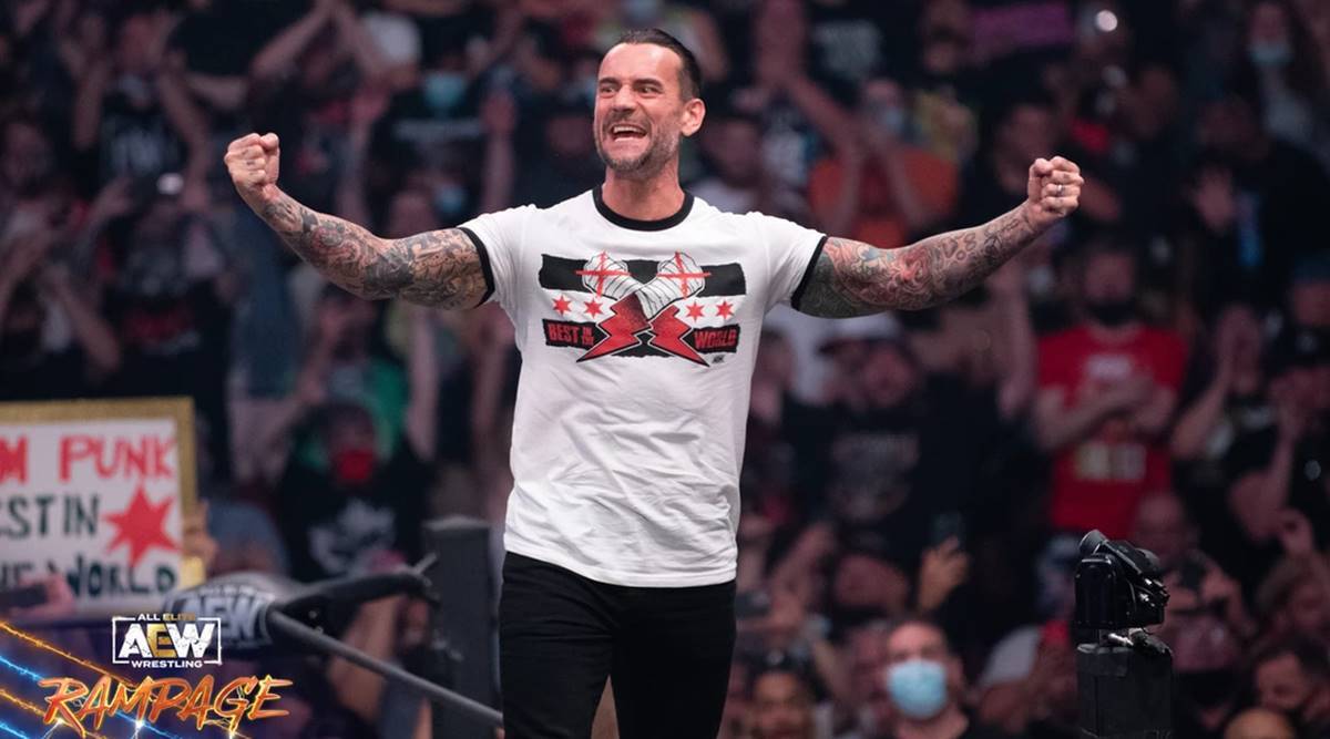 Behind the scenes: Watch CM Punk react to his music, Guinness World Records talks about AEW debut | Sports News,The Indian Express