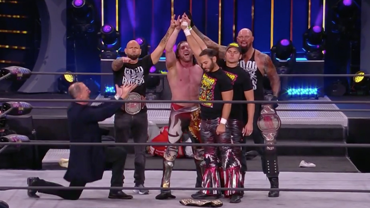 Kenny Omega Retains AEW Belt, Good Brothers Attack Jon Moxley & Ally With Young Bucks - Metal Meyhem Radio